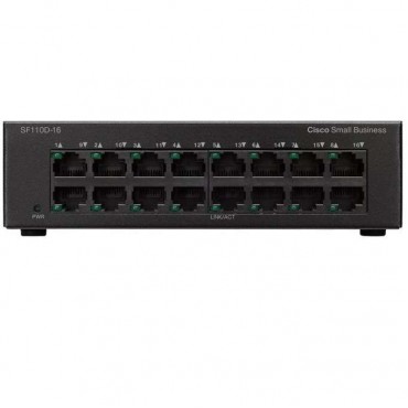 Cisco SF110D-16 3200Mbps 16-Port 10/100 Fixed Port Desktop Switch