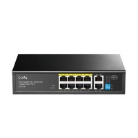 Суич Cudy GS1010P 8-Port Gigabit PoE+ Switch with 2 Gigabit Uplink Ports 120W8 RJ-45 10/100/1000M PSE ports + 2 RJ45 10/100/1000  Uplink Port Unmanaged PoE+ Switch