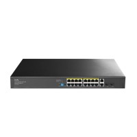 Суич Cudy GS1018PS2 16-Port Gigabit PoE+ Switch with 2 Uplink Gigabit Ports and 2 Gigabit SFP Slots 200W16-10/100/1000 BASE-T Gigabit ports