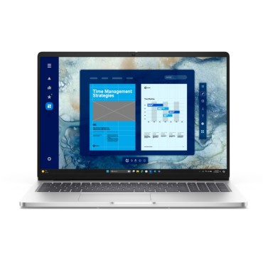 Лаптоп Dell Pro 16 PC16250 + (1920x1200) 300nits AG, 16 GB: 1x16 GB, DDR5, 5600 MT/s, 512 GB SSD, Intel Graphics, FHD HDR IR Cam and Mic, Wi-Fi 6E, FPR, Backlit Kb, Win11 Pro, Silver