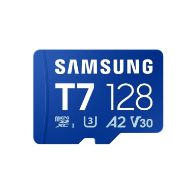 Флаш памет Samsung 128GB micro SD Card T7 UHS-I Transfer Speed up to 170MB/s Class 10 U3 V30 A2 Флаш памет Samsung 128GB micro SD Card T7 UHS-I Transfer Speed up to 170MB/s Class 10 U3 V30 A2