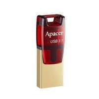 Флаш памети Apacer 64GB AH180 Red - USB 3.1/Type-C Dual Flash Drive
