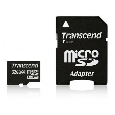 Флаш памети Transcend 32GB microSDHC (1 adapter - Class 4)