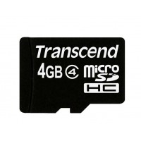 Флаш памети Transcend 4GB microSDHC (1 adapter - Class 4)