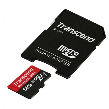 Флаш памети Transcend 64GB micro SDXC UHS-I Premium (with adapter