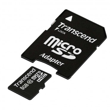 Флаш памети Transcend 8GB microSDHC (1 adapter - Class 10)