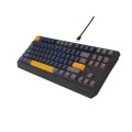 Геймърска клавиатура Genesis Gaming Keyboard Thor 230 TKL Naval Blue Positive US Black RGB Mechanical Outemu Panda