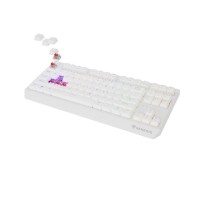Геймърска клавиатура Genesis Gaming Keyboard Thor 230 TKL Wireless US White RGB Mechanical Outemu Red