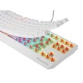 Геймърска клавиатура Genesis Gaming Keyboard Thor 230 TKL Wireless US White RGB Mechanical Outemu Red