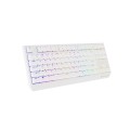 Геймърска клавиатура Genesis Gaming Keyboard Thor 230 TKL Wireless US White RGB Mechanical Outemu Red