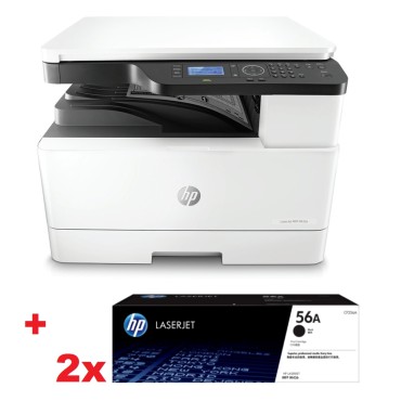 HP LaserJet MFP M433a + 2x HP 56A Black LaserJet Toner Cartridge