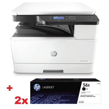 HP LaserJet MFP M436n Printer + 2x HP 56X Black LaserJet Toner Cartridge
