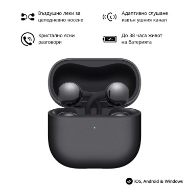 Слушалки Huawei FreeClip 2 Robin-T10 Black Слушалки Huawei FreeClip 2 Robin-T10 Black