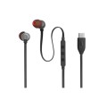 Слушалки JBL T310C BLK USB-C In-ear headphones