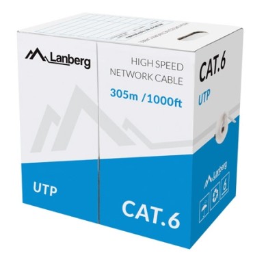 Кабел/преходник Lanberg LAN cable UTP CAT.6 305m solid CCA