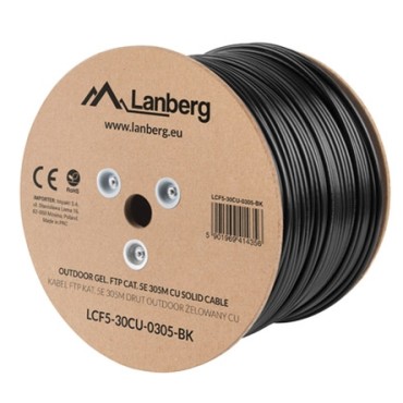 Кабел/преходник Lanberg outdoor LAN cable gel-filled FTP CAT.5E 305m solid CU