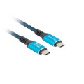 Кабел/преходник Lanberg USB-C M/M 4.0 cable 1.5m 240w 8k 60hz black-blue Кабел/преходник Lanberg USB-C M/M 4.0 cable 1.5m 240w 8k 60hz black-blue
