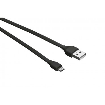 Кабел/преходник TRUST Flat Micro-USB Cable 1m - black