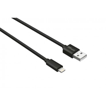 Кабел/преходник TRUST Lightning Cable 1m - black
