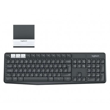 Клавиатура Logitech K375s Multi-Device Wireless Keyboard and Stand Combo, Black
