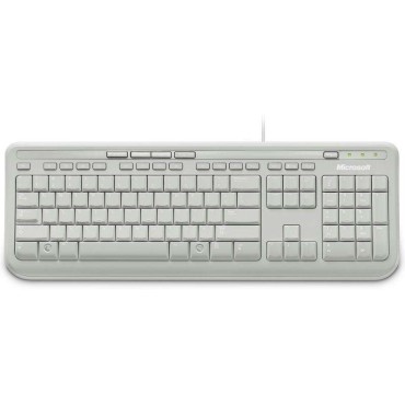 Клавиатура Microsoft Wired Kbrd 600 USB Port Eng Intl Euro Hdwr White, White