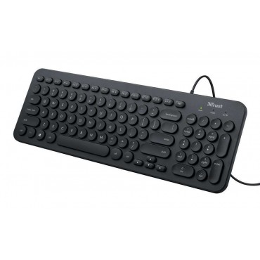 Клавиатура TRUST Muto Silent Keyboard BG layout, Black