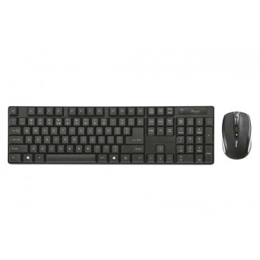 Клавиатура TRUST XIMO Wireless Keyboard & Mouse BG Layout, Black