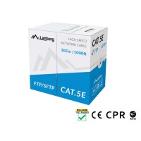 Кабел/преходник Lanberg LAN cable CAT.5e ftp 305m solid cu grey cpr