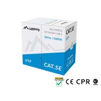 Кабел/преходник Lanberg LAN cable CAT.5e utp 305m solid cu grey cpr