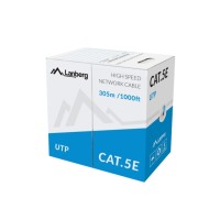 Кабел/преходник Lanberg Lan Cable UTP Cat.5e 305m Solid CCA Blue