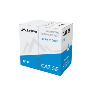Кабел/преходник Lanberg Lan Cable UTP Cat.5e 305m Solid CCA Blue