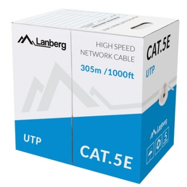 Кабел/преходник Lanberg LAN cable UTP CAT.5E 305m stranded CCA