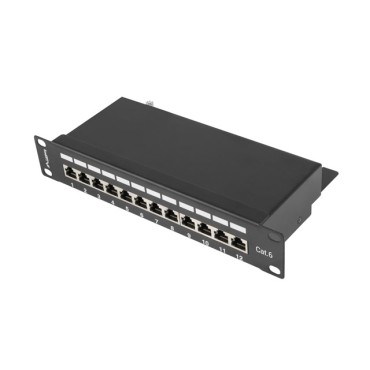 Аксесоар за видеонаблюдение Lanberg patch panel 12port 1U 10