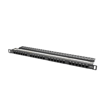 Аксесоар за видеонаблюдение Lanberg patch panel 24 port 0.5U CAT.6
