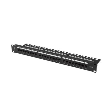 Аксесоар за видеонаблюдение Lanberg patch panel 24 port 1U 19 Аксесоар за видеонаблюдение Lanberg patch panel 24 port 1U 19