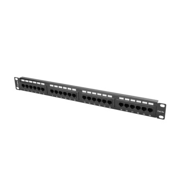 Аксесоар за видеонаблюдение Lanberg patch panel 24 port 1U CAT.5E