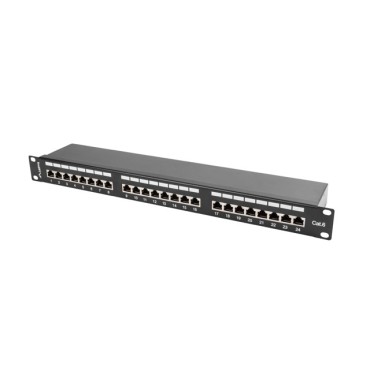 Аксесоар за видеонаблюдение Lanberg patch panel 24 port 1U CAT.6 shielded Аксесоар за видеонаблюдение Lanberg patch panel 24 port 1U CAT.6 shielded