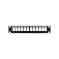 Аксесоар за видеонаблюдение Lanberg patch panel blank 12 port 1U with organizer for keystone modules black