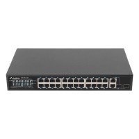 Суич Lanberg Switch 24 x 100MB POE+/2 x Combo Rack 19
