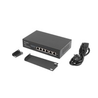 Суич Lanberg switch 4x 100mb poe+/2x 100mb unmanaged rack 10