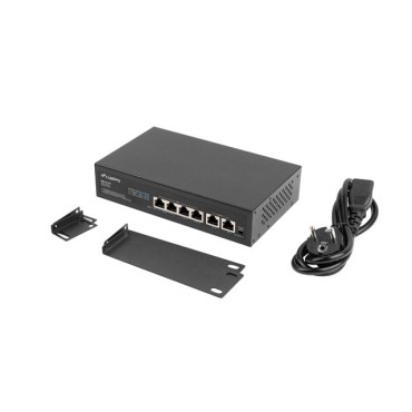 Суич Lanberg switch 4x 100mb poe+/2x 100mb unmanaged rack 10