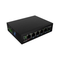 Суич Lanberg Switch ILFE-4P-1Ge-1S-90 POE 1 x BT 3 x AT SFP/ETH DIN Unmanagment Fast Ethernet