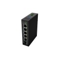 Суич Lanberg Switch ILFE-4P-1Ge-1S-90 POE 1 x BT 3 x AT SFP/ETH DIN Unmanagment Fast Ethernet