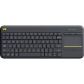 Клавиатура Logitech Wireless Touch Keyboard K400 Plus Black, Black