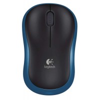 Мишка Logitech Wireless Mouse M185 Blue, Black/Blue