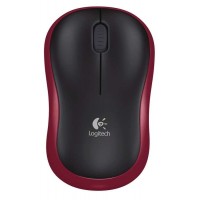 Мишка Logitech Wireless Mouse M185 Red, Black/Red