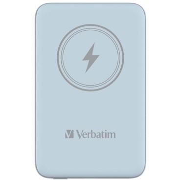 Оптично устройство за лаптоп Verbatim MCP-10BE Power Pack 10000 mAh with UBS-C PD 20W / Magnetic Wireless Charging 15W Blue