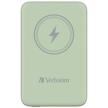 Оптично устройство за лаптоп Verbatim MCP-10GN Power Pack 10000 mAh with UBS-C PD 20W / Magnetic Wireless Charging 15W Green