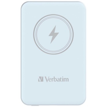 Оптично устройство за лаптоп Verbatim MCP-5BE Power Pack 5000 mAh with UBS-C PD 20W / Magnetic Wireless Charging 15W Blue