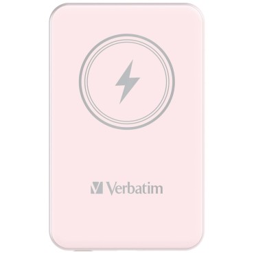 Оптично устройство за лаптоп Verbatim MCP-5PK Power Pack 5000 mAh with UBS-C PD 20W / Magnetic Wireless Charging 15W Pink Оптично устройство за лаптоп Verbatim MCP-5PK Power Pack 5000 mAh with UBS-C PD 20W / Magnetic Wireless Charging 15W Pink